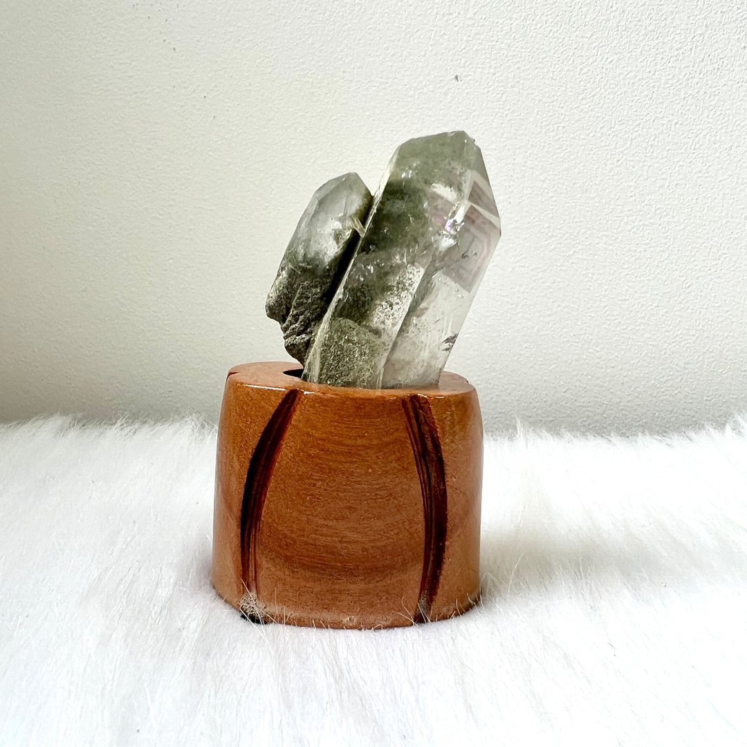 喜马拉雅绿幽灵晶簇 | 水晶 | 水晶簇 | 水晶摆件 - 摆饰 - 水晶 绿色