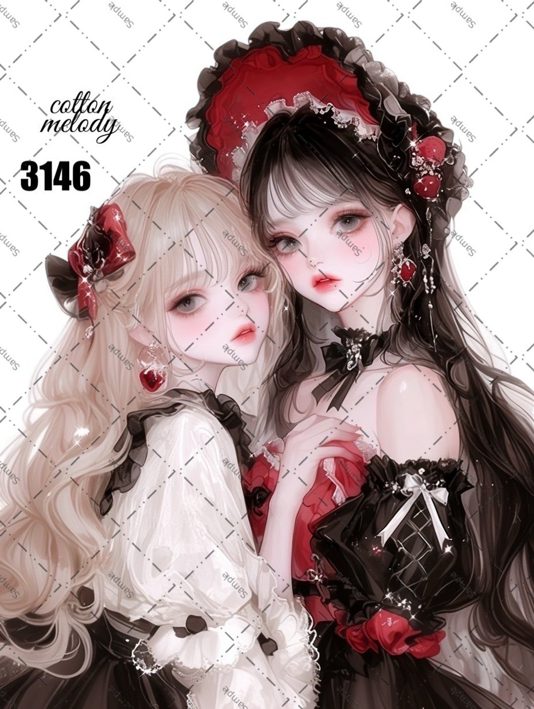 original sticker no.3146 人物贴纸 原创贴纸 原创人物贴纸 装饰贴纸 cotton melody - 贴纸 - 纸 