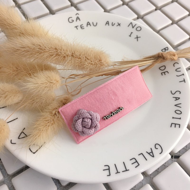 W&C手作 ||可爱的玫瑰花||  浅粉 BB夹 韩 - 发饰 - 其他材质 粉红色