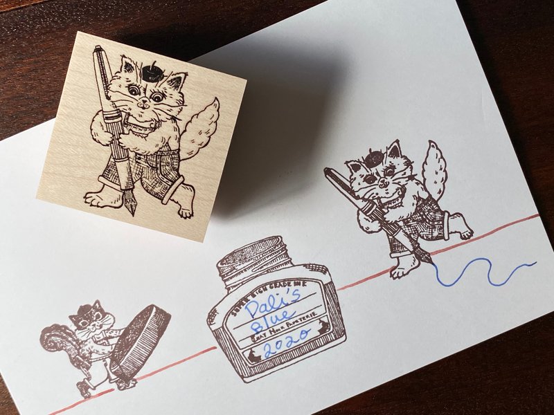 钢笔与达利 - 印章/印台 - 木头 