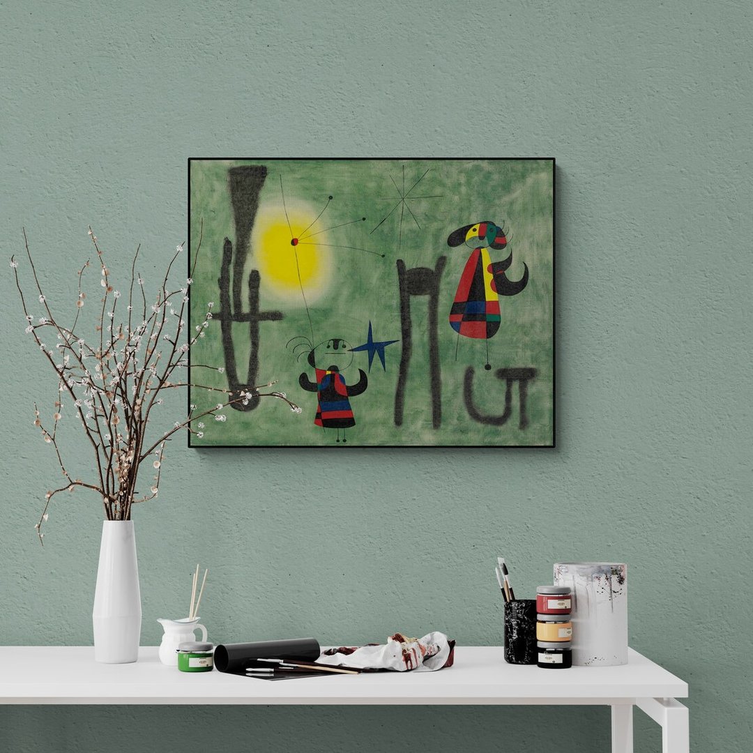 【艺术挂画】 Joan Miro 米罗 -- 鸟儿飞向金边山丘上生长 - 海报/装饰画/版画 - 纸 
