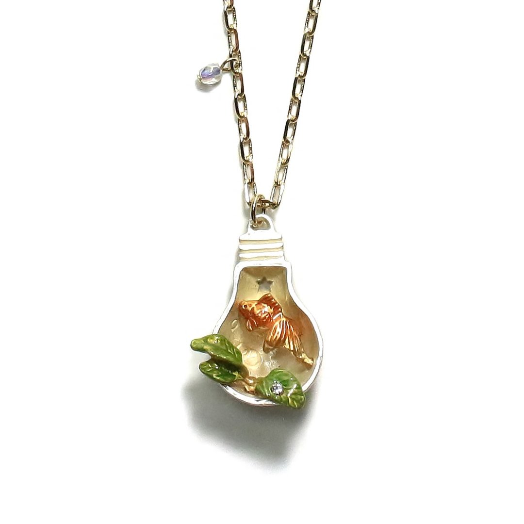 Aquarium Aquarium Necklace NE418 - 项链 - 其他金属 橘色