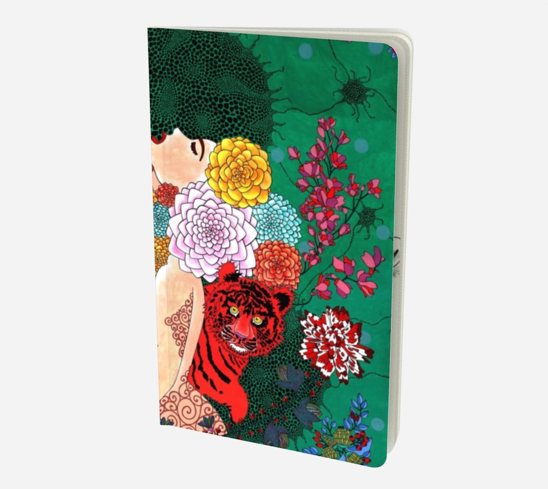 Notebook / "Miss Baghera"  - 书衣/书套 - 纸 绿色