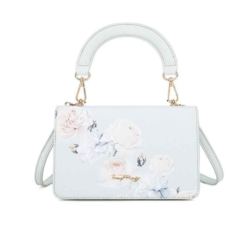 清新印花手挽翻盖袋 - 侧背包/斜挎包 - 人造皮革 绿色