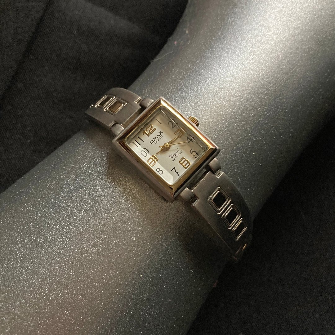 OMAX 立体镜面 特制造型不锈钢表带 石英表 vintage 复古 - 女表 - 其他金属 银色