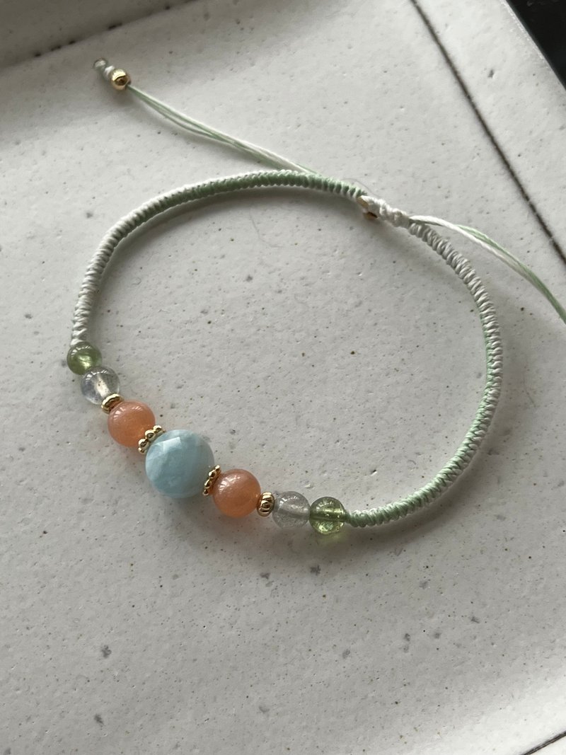 This is Neroli 沟通之石 海蓝宝编织手链 - 手链/手环 - 水晶 蓝色