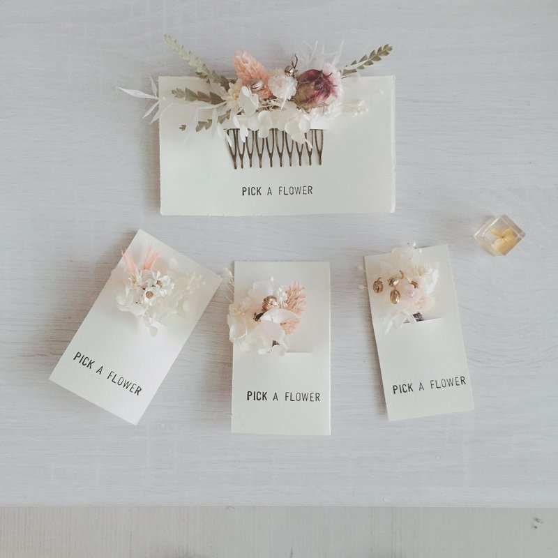 花嫁系列  属于妳 新娘发叉 发饰 - 发饰 - 植物．花 粉红色