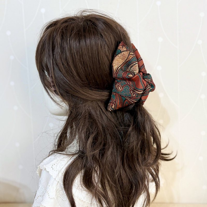 三角蝴蝶结抓夹 / 13cm鲨鱼夹 发夹 包头 大抓夹 发量多 - 发饰 - 其他材质 咖啡色