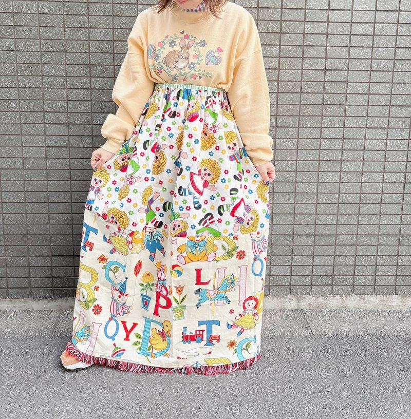 拼贴裙 - 裙子 - 棉．麻 