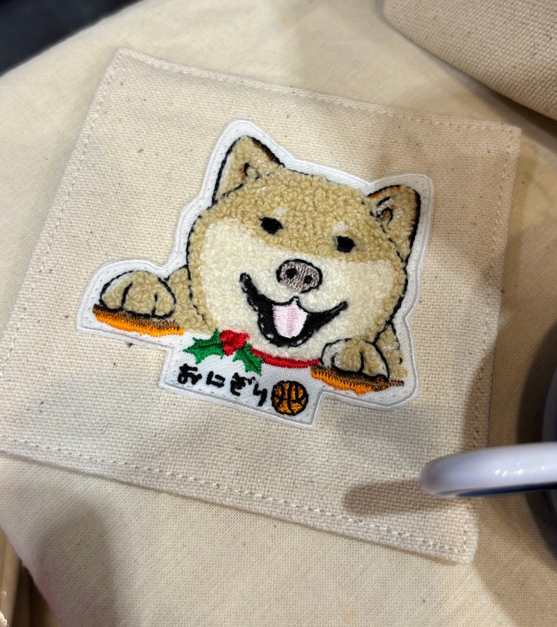 柴柴纯棉杯垫 毛巾绣 台湾制造 - 杯垫 - 棉．麻 白色