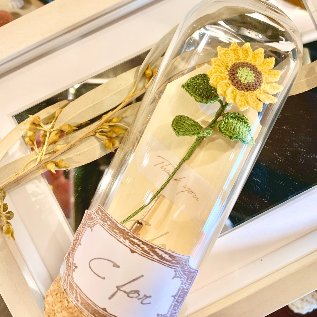 Sunflower • 太阳花 向日葵 胸针 心口针 襟花 胸花 brooch 定制 - 胸针 - 棉 黄色
