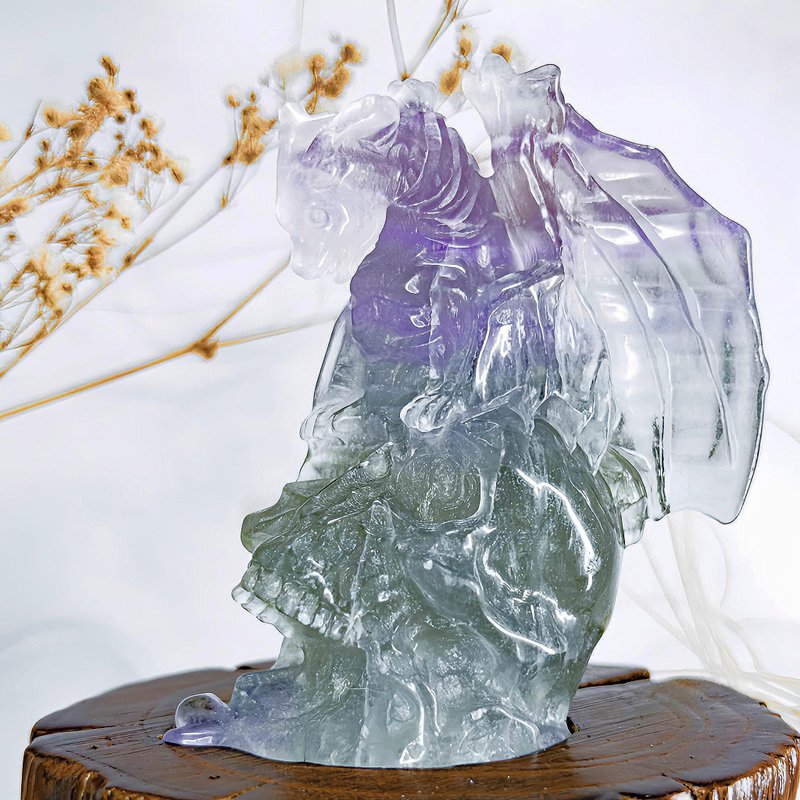 【幽灵之翼】稀有千层幻彩萤石水晶 办公室小物 - 摆饰 - 水晶 多色