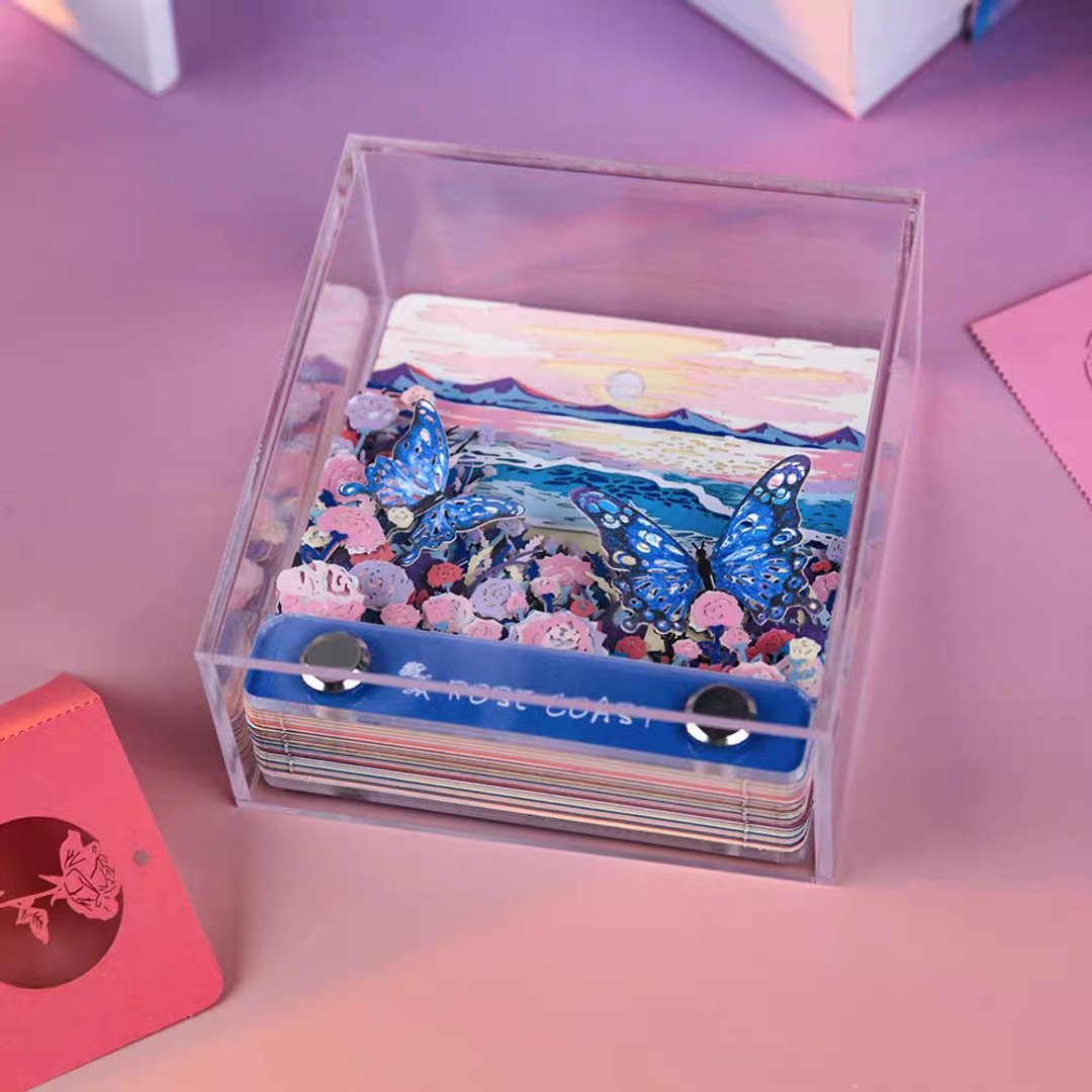 立体纸雕便签 / 玫瑰海岸 - 便条纸/标签贴 - 纸 