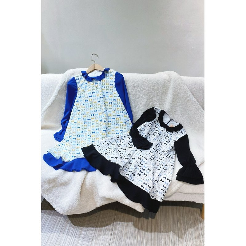 要去帮朋友庆生 • 雪纺拼接洋装 - 童装裙 - 棉．麻 黑色