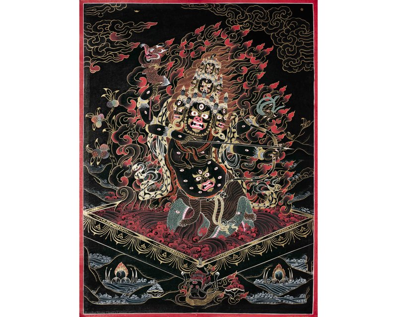 罗睺罗唐卡绘画佛教唐卡 - 墙贴/壁贴 - 其他材质 多色