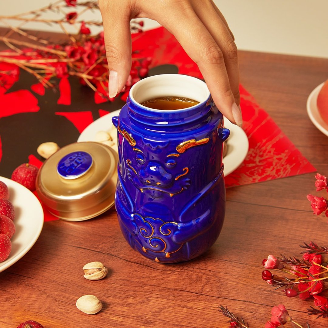 龙宝随身杯 / 小 / 单层 / 鎏金 / 宝蓝 390ml - 水瓶/水壶 - 瓷 蓝色