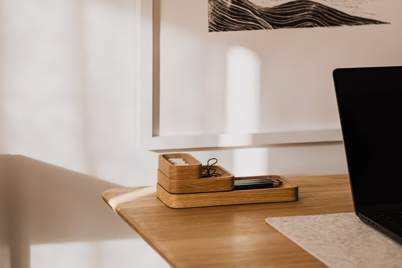 Catchall Tray 迷你套装 - 钥匙、珠宝收纳盒套装 - 收纳用品 - 木头 咖啡色