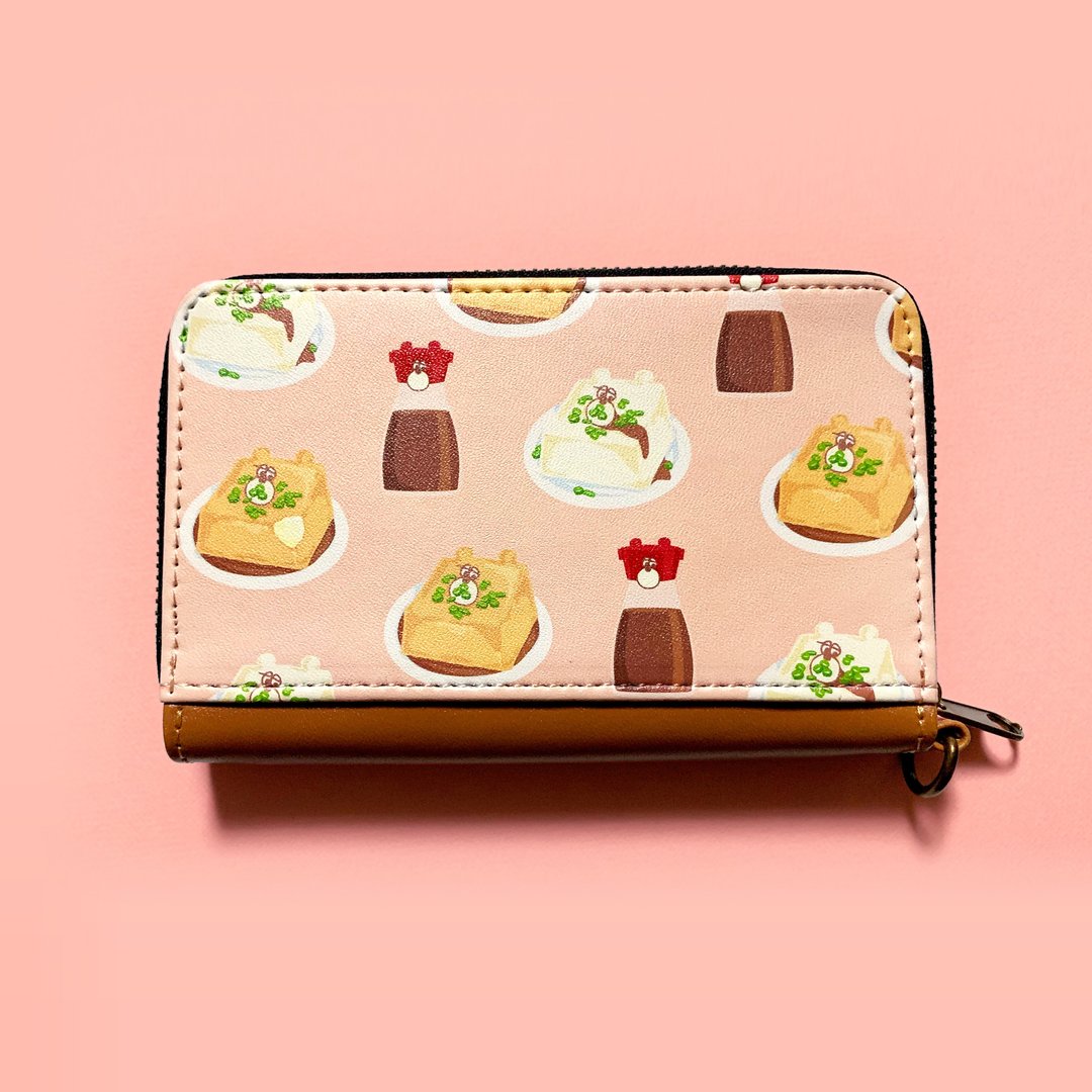 Buchakuma. Tofu pass & coin case - 零钱包 - 人造皮革 粉红色