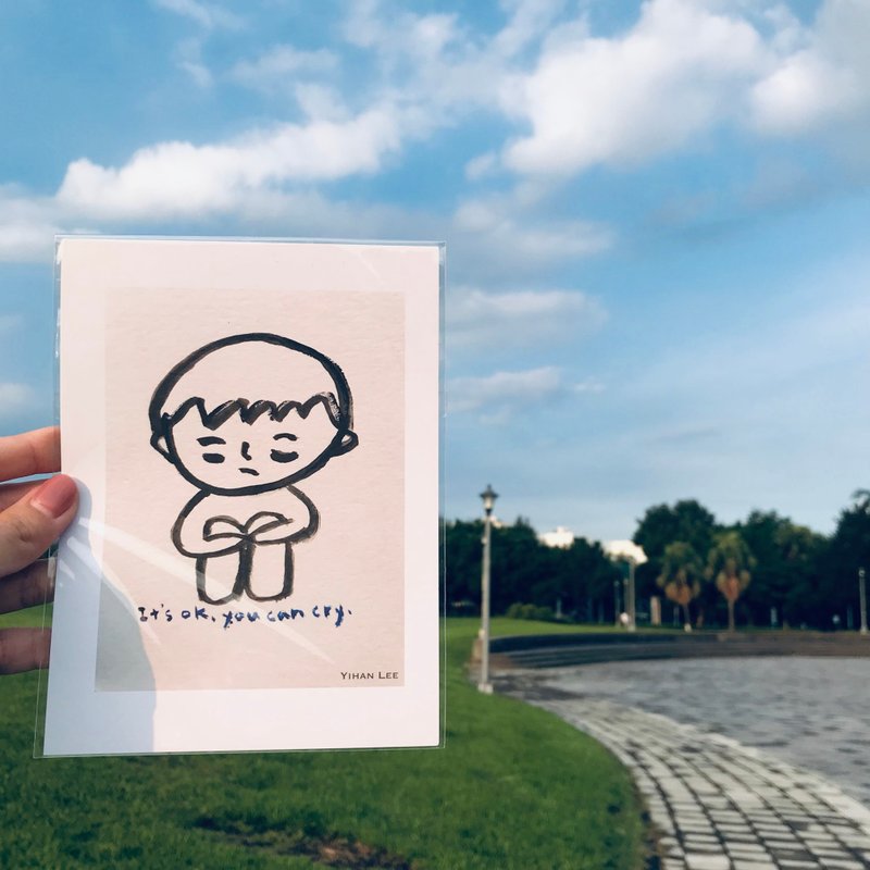 你可以哭-明信片 - 卡片/明信片 - 纸 白色