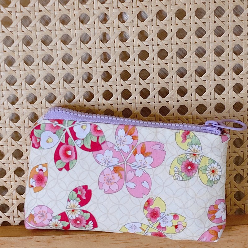 樱花时光小零钱包 - 零钱包 - 棉．麻 