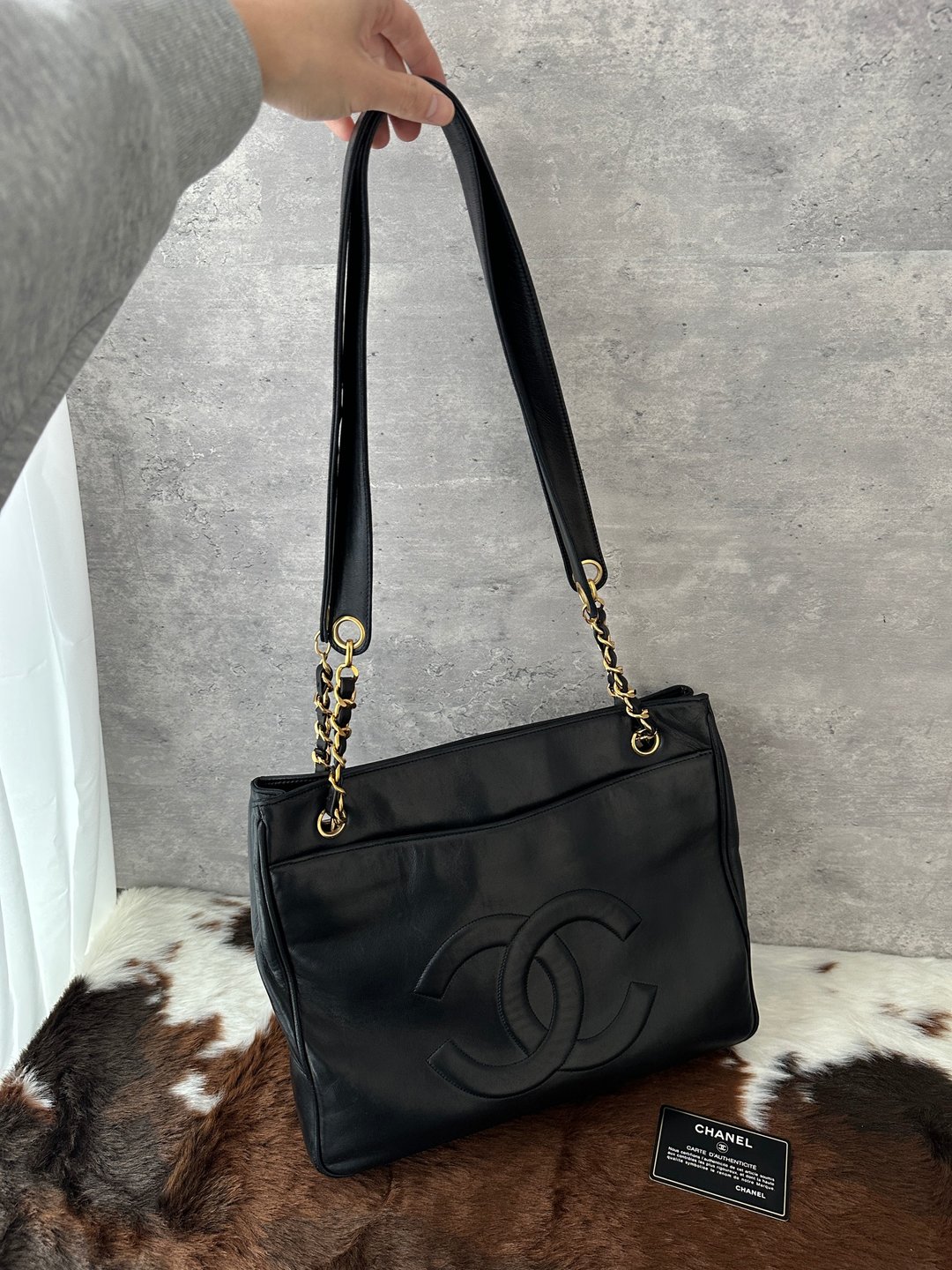 中古包 CHANEL 香奈儿 经典肩背包 - 手提包/手提袋 - 真皮 黑色