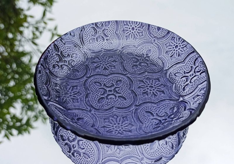 海棠花 复古 特色彩盘 窑烧玻璃 - 盘子/餐盘/盘架 - 玻璃 