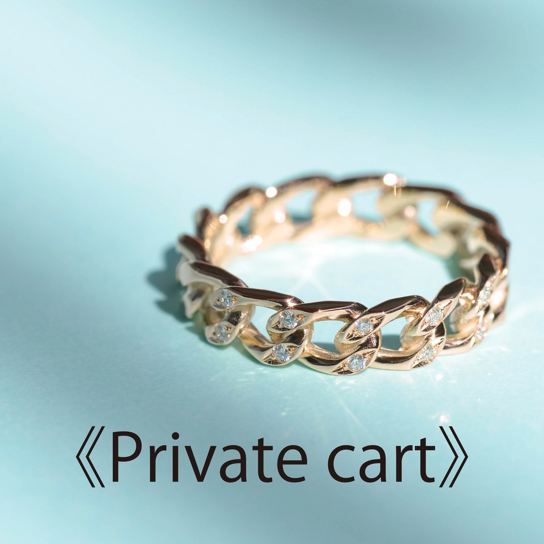 Ting's private cart / K14PG×Diamond 0.05ct Chainon - 戒指 - 其他金属 金色