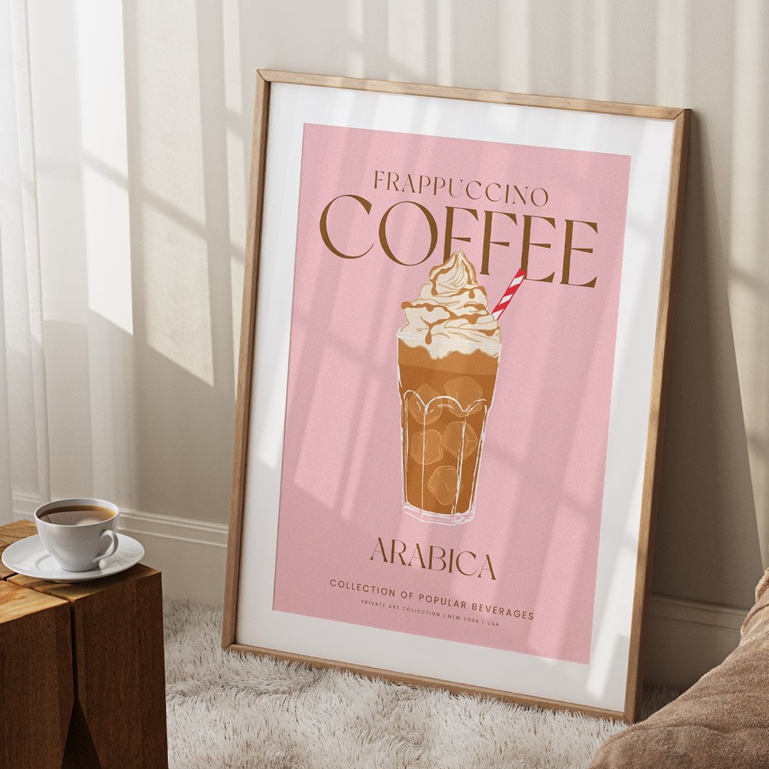 Frappuccino 咖啡冰沙 饮品挂画 海报 居家布置 - 电子手绘真人画像/绘画/插画 - 其他材质 