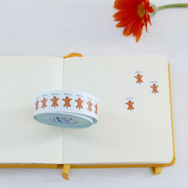 标签贴纸 Hello 虎 (大尺寸) - 贴纸 - 纸 橘色