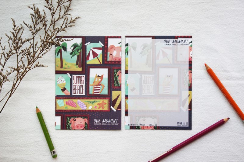 我们的回忆之疗愈动物插画明信片 - 卡片/明信片 - 纸 多色