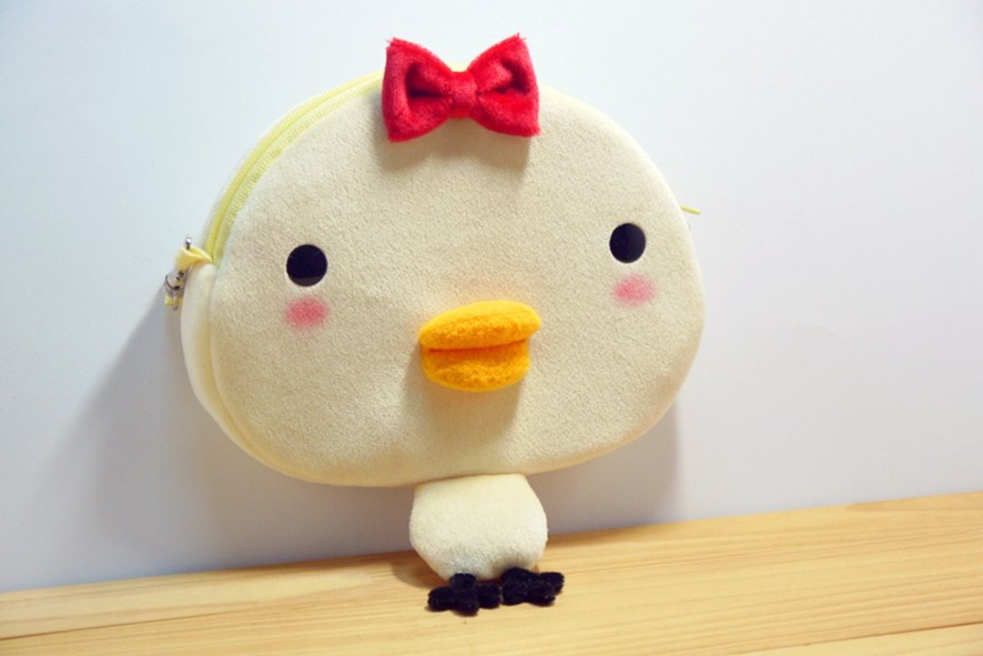 Bucute小鸡抱抱包/生日礼物 首选/独家发售/手工/交换礼物/亲子/宠物 - 皮夹/钱包 - 聚酯纤维 黄色