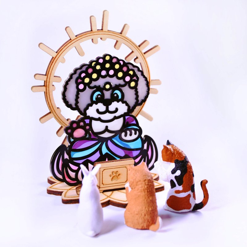 【Moko Bastet】大佛萌犬 贵宾犬x释迦牟尼 犬如来 座台式 - 订制抱枕/饰品 - 树脂 多色