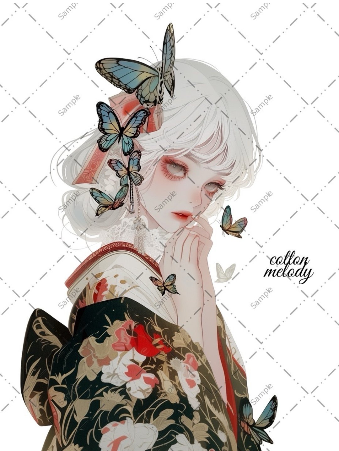 original sticker no.1036 人物贴纸 原创贴纸 人物贴纸 女孩贴纸 原创人物贴纸 - 贴纸 - 纸 