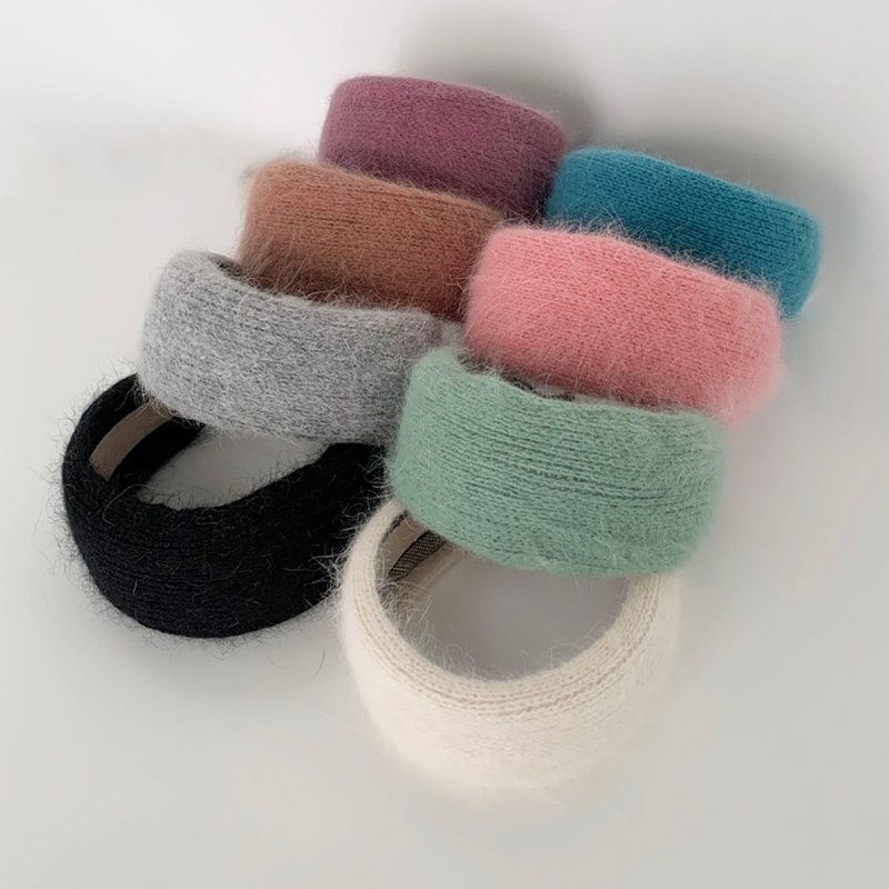 Winter Wide angora Headband,No SLIP / NO headache / No hard - 发带/发箍 - 其他材质 紫色