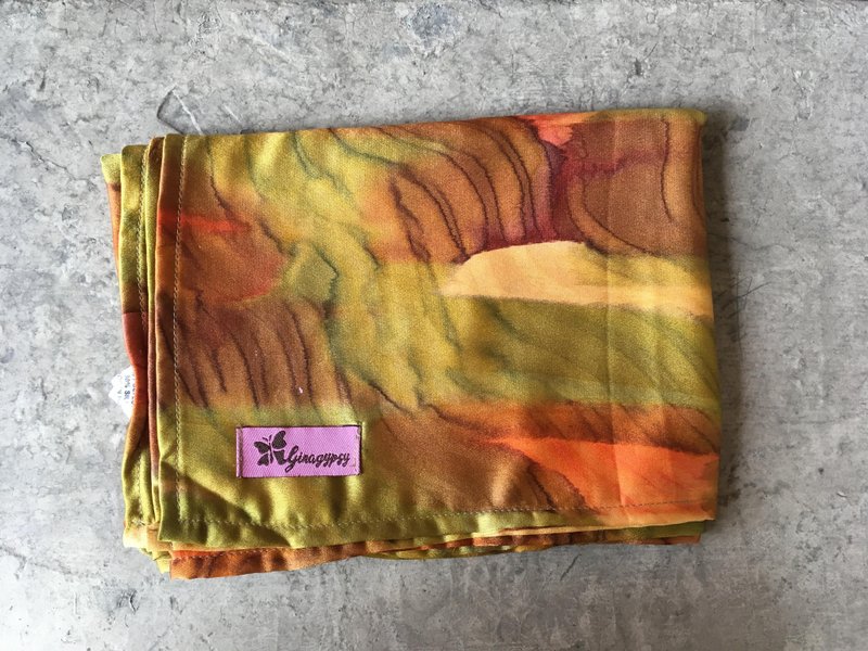 ginagypsy 印度纱丽改制长版丝巾 2 - 丝巾 - 丝．绢 橘色
