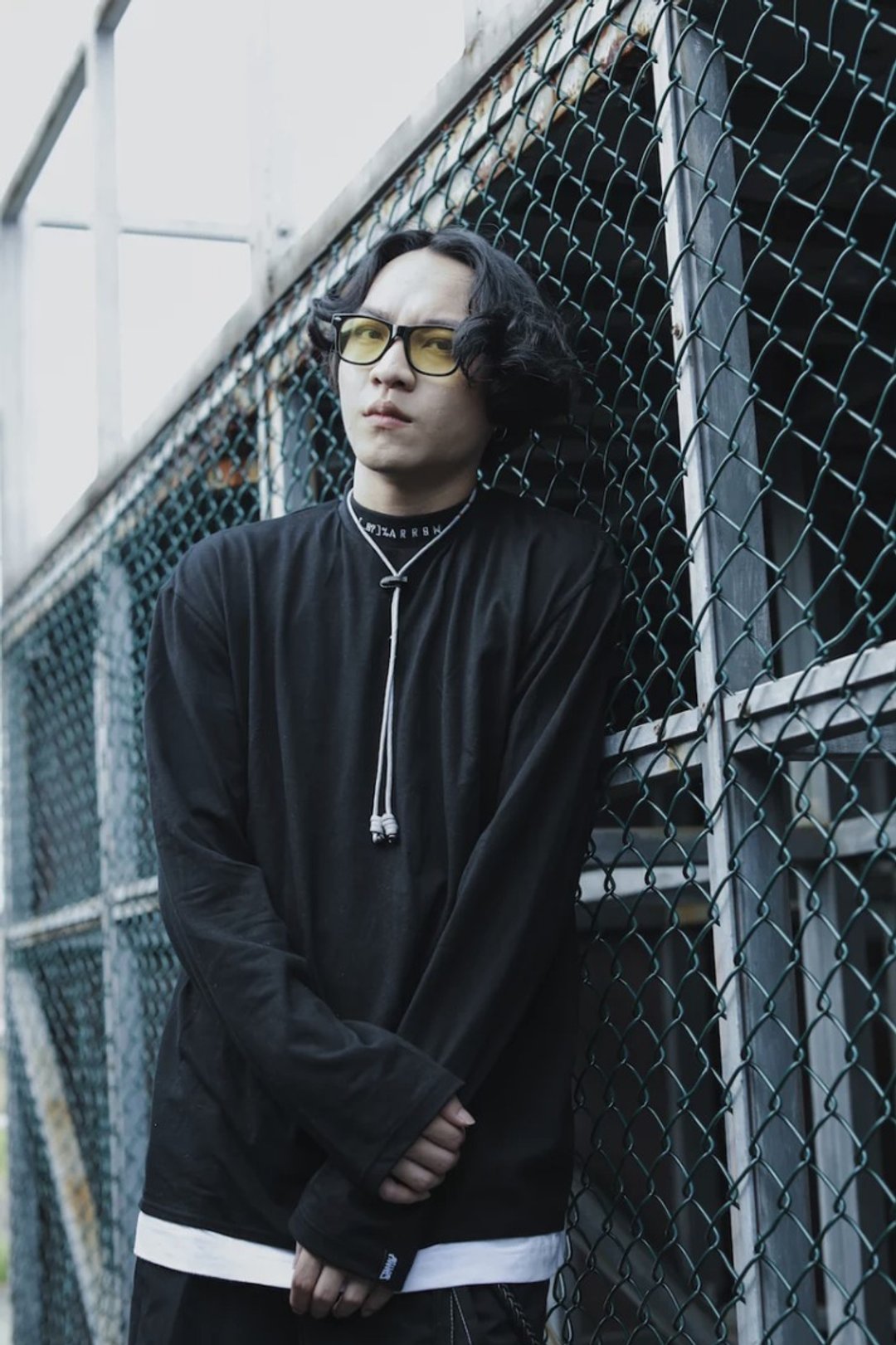 .67ARROW HI-END LONG-SLEEVE TEE_高冷刺绣薄长T 长袖 黑色 - 男装上衣/T 恤 - 棉 黑色