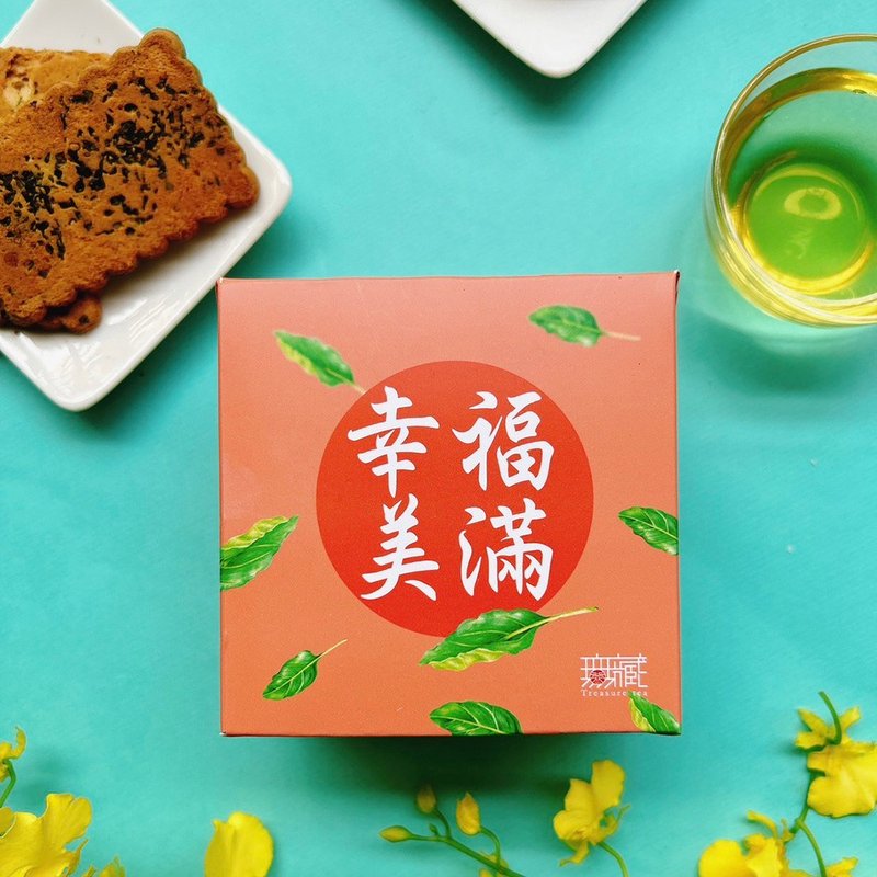 【无藏】公益礼盒 祝福茶食小方盒A3 幸福美满【红】 - 零食/点心 - 新鲜食材 红色
