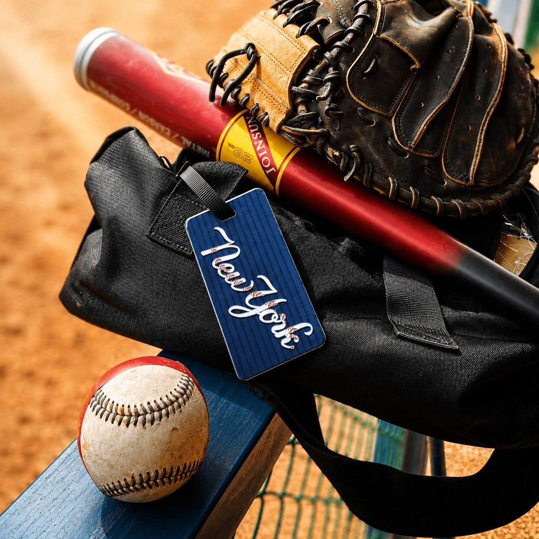 【运动系列】New York Baseball 行李吊牌组 生日礼物 毕业礼 - 行李吊牌 - 塑料 蓝色