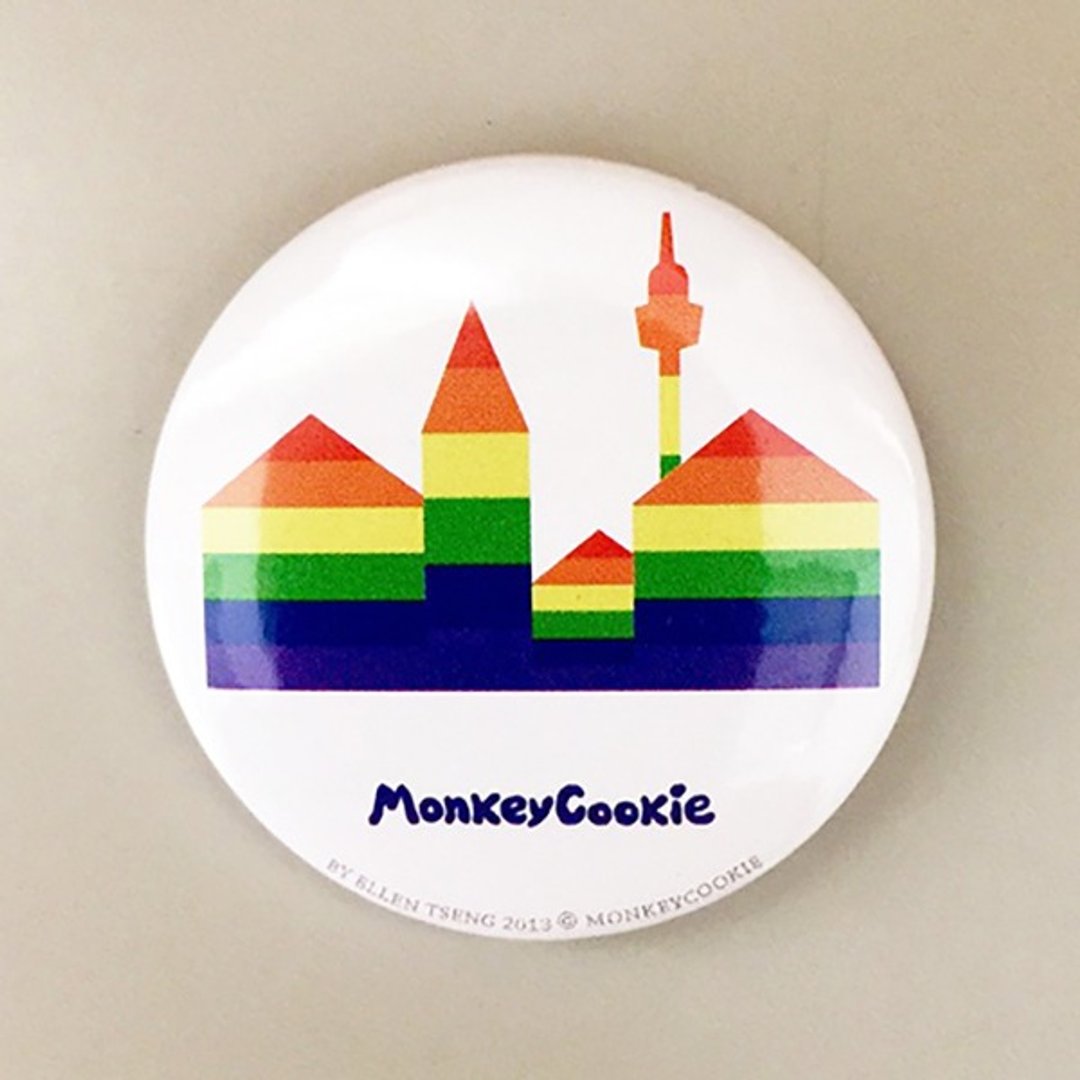 胸章 彩虹城市 | MonkeyCookie - 徽章/别针 - 塑料 多色