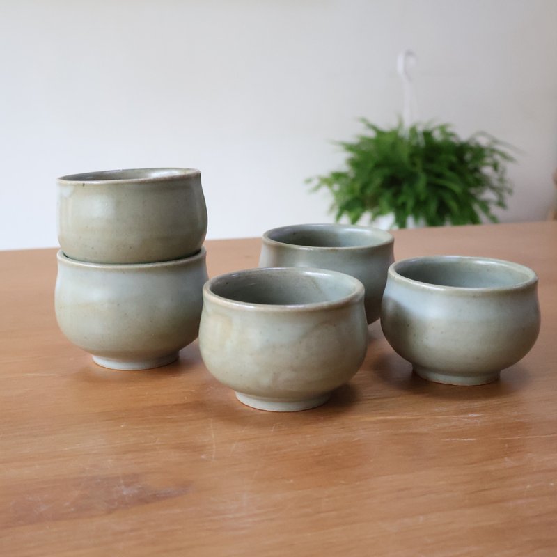 碧玉 柴烧陶大茶杯 - 茶具/茶杯 - 陶 绿色