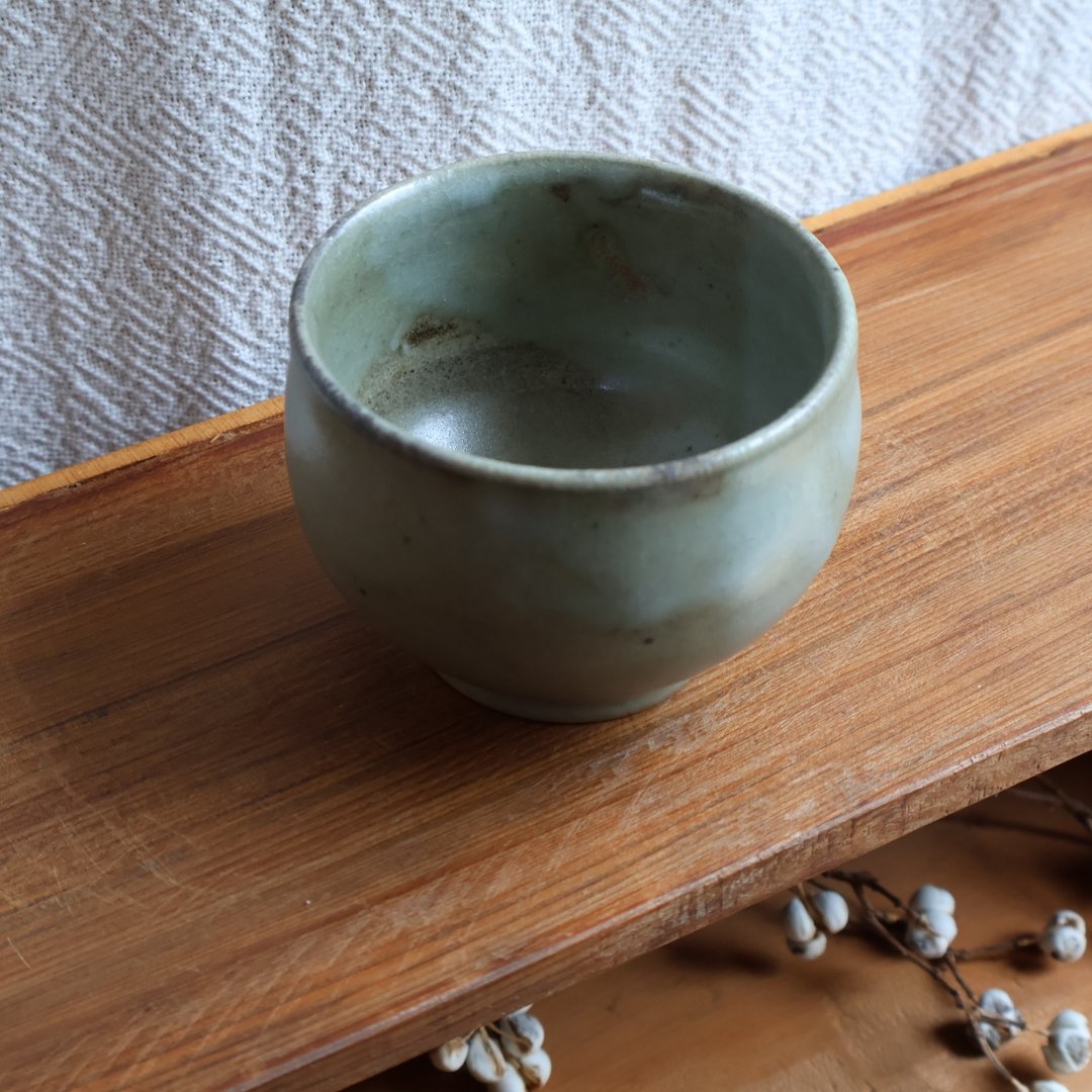 碧玉 柴烧陶大茶杯 - 茶具/茶杯 - 陶 绿色