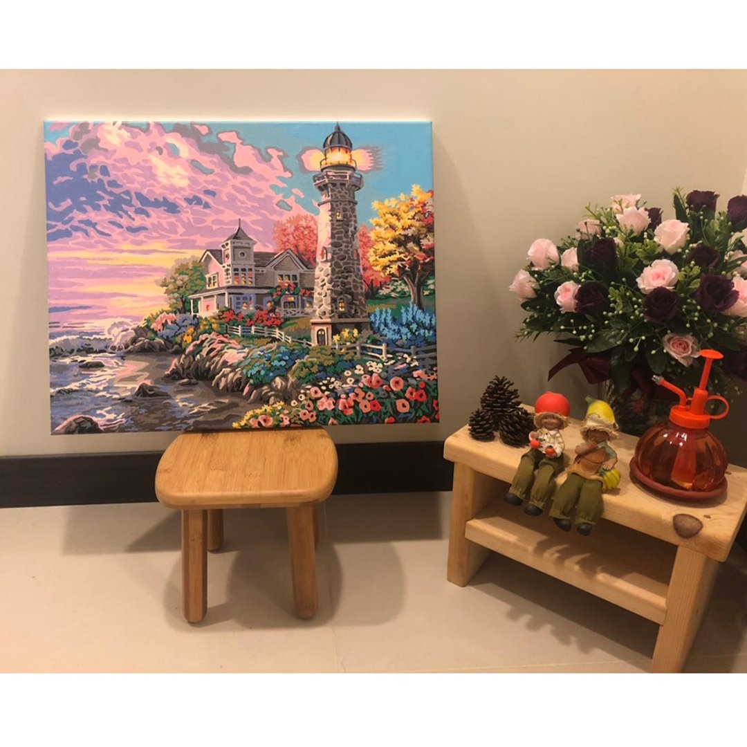 有现货 限量中 守望浪漫波特兰塔 旅行的数字油画 过年 春节 挂画 - 海报/装饰画/版画 - 其他材质 紫色