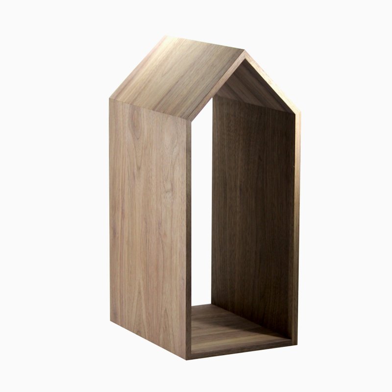 ウォールナットのブックエンド　ブックハウス M - 书架/书挡 - 木头 咖啡色