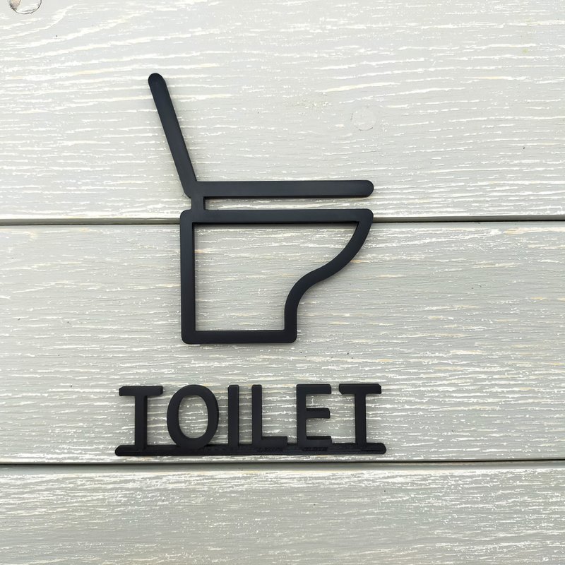 トイレサイン　トイレマーク - 墙贴/壁贴 - 塑料 黑色