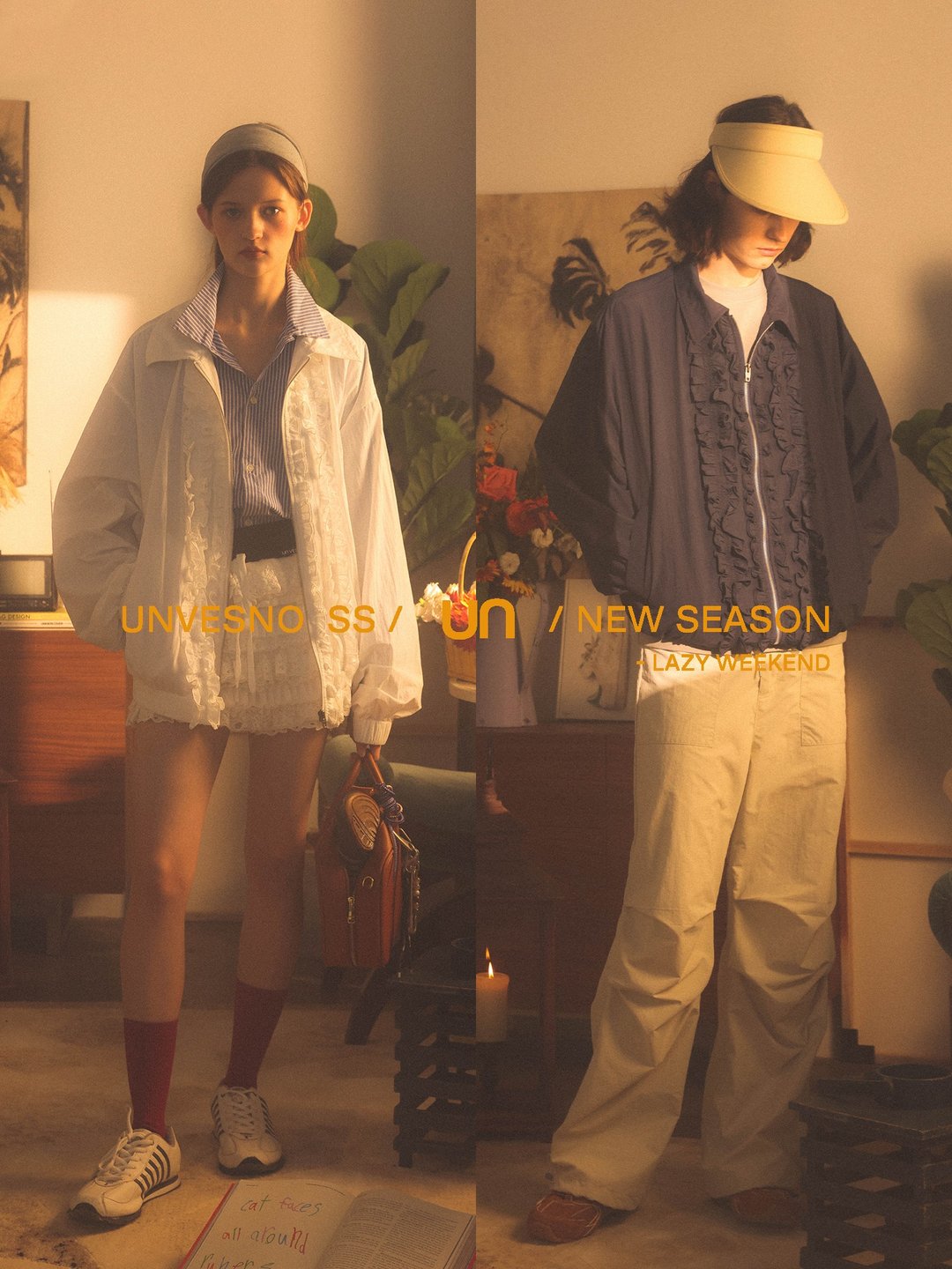 【防晒】Unvesno(UN)浪漫巴黎UPF50+花边打折设计透气轻薄防晒服 - 男装外套 - 其他材质 