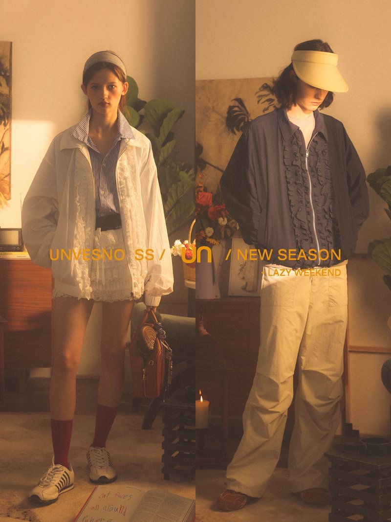 【防晒】Unvesno(UN)浪漫巴黎UPF50+花边打折设计透气轻薄防晒服 - 男装外套 - 其他材质 