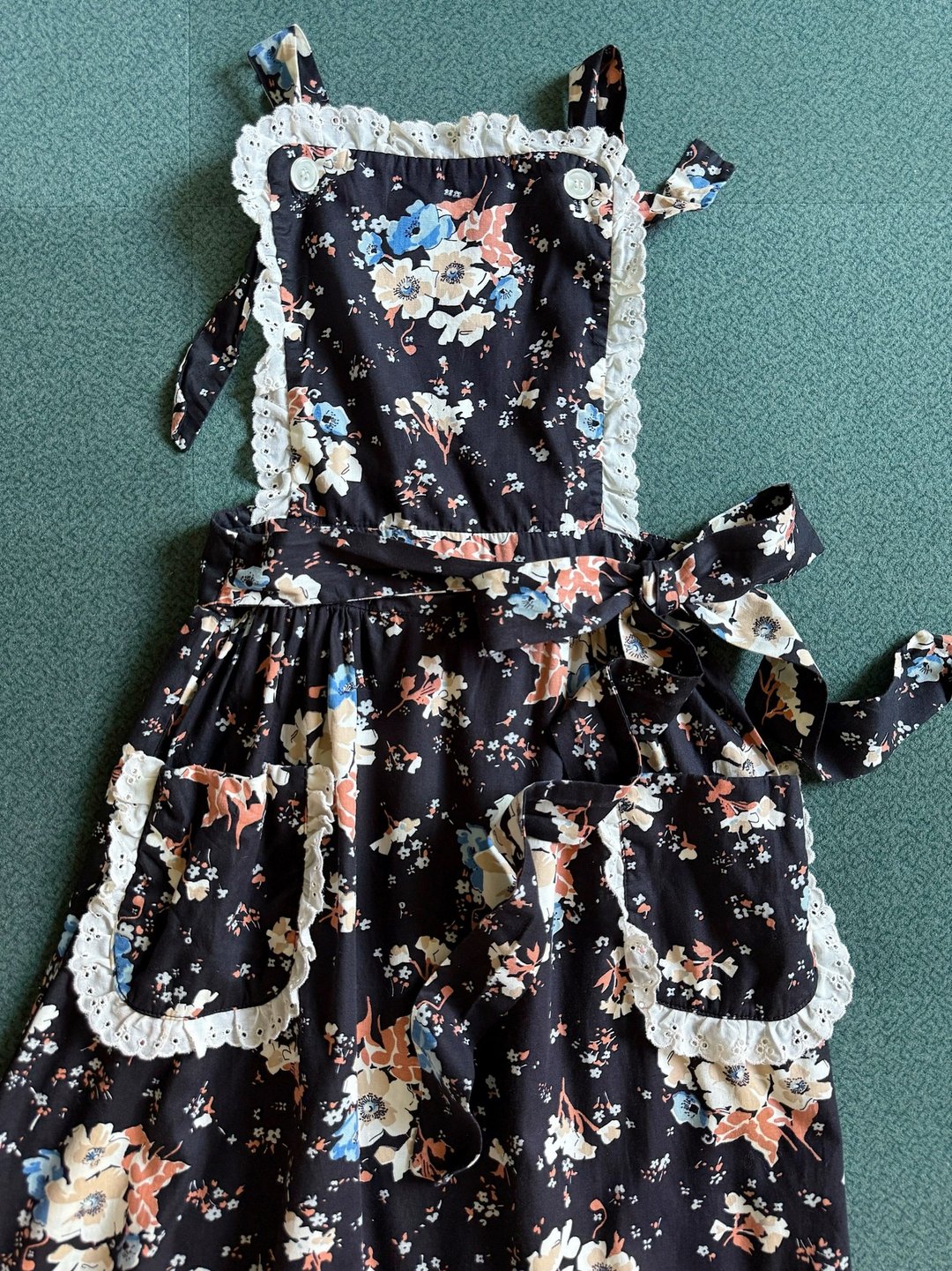 1970s usa prairie county dress 田园风格混搭围裙 森系野餐少女 - 洋装/连衣裙 - 棉 