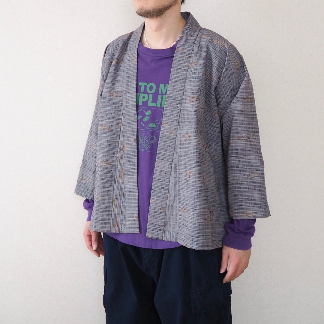 【日本制造】男式汉田夹克 M、Kasuri 和服夹克、和服升级改造 - 男装外套 - 棉 