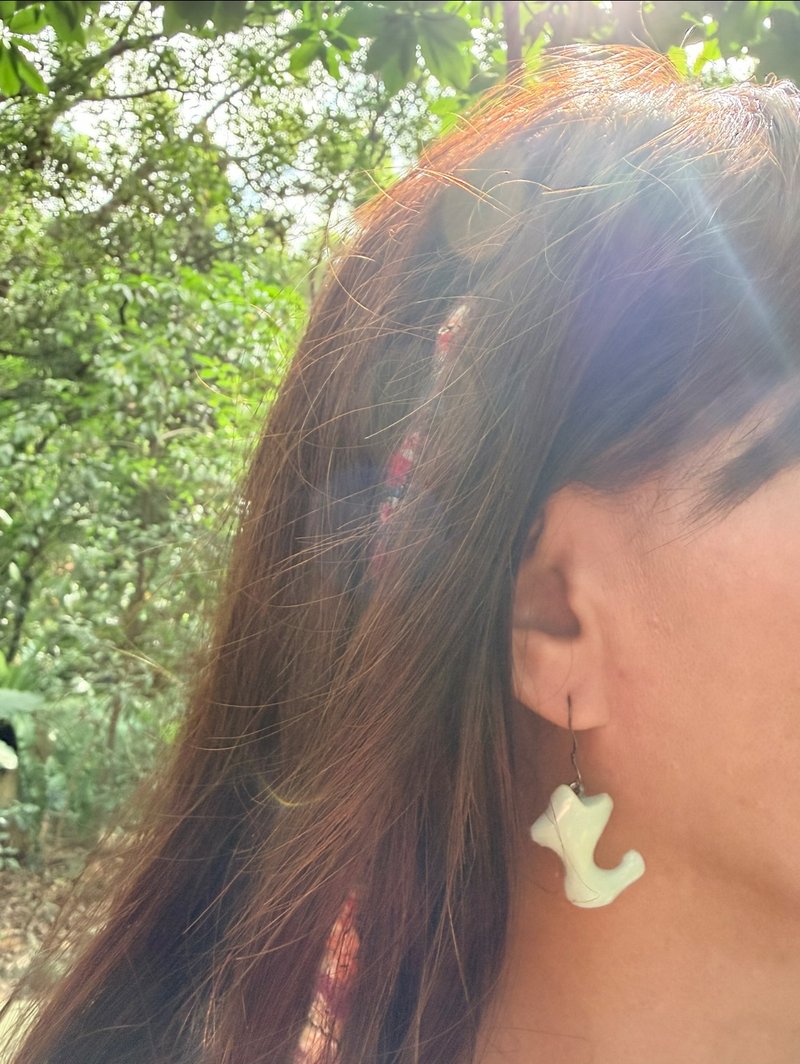 遗珠系列耳环 - 耳环/耳夹 - 其他材质 蓝色