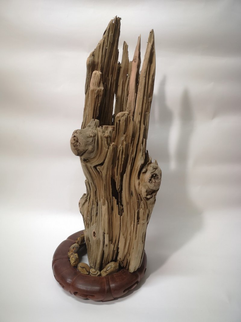 -树头- 花架 花座 展示架  盆栽架 多肉植物 - 花瓶/陶器 - 木头 卡其色